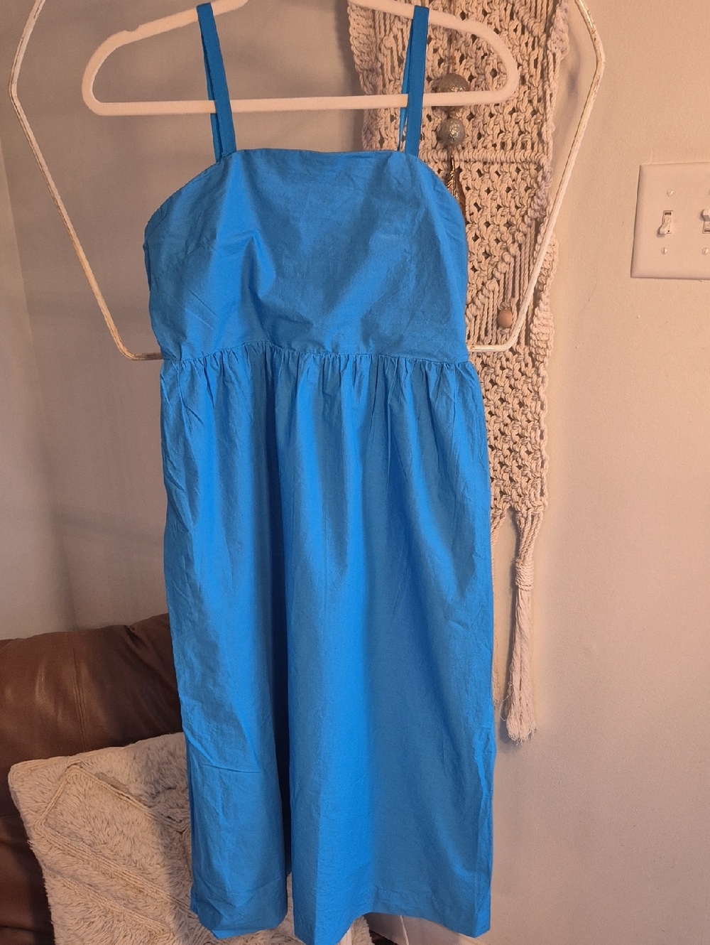 Joie Blue Smocked Strap Dress